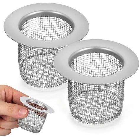 Lot de 2 tamis de douche en acier inoxydable (1/5)