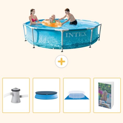 Intex Piscine Tubulaire Ronde - 305x76 cm - 5-pièces  SCB101 (1/5)