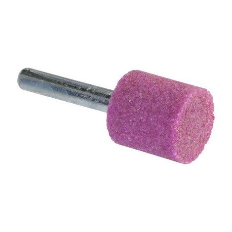 Meule sur tige au corindon rose SCID - Cylindrique - Diamètre 20 mm - Hauteur 20 mm (1/3)