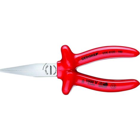 VDE 8120-160 Pinza VDE a becchi piatti con isolamento a immersione 160 mm (1/4)