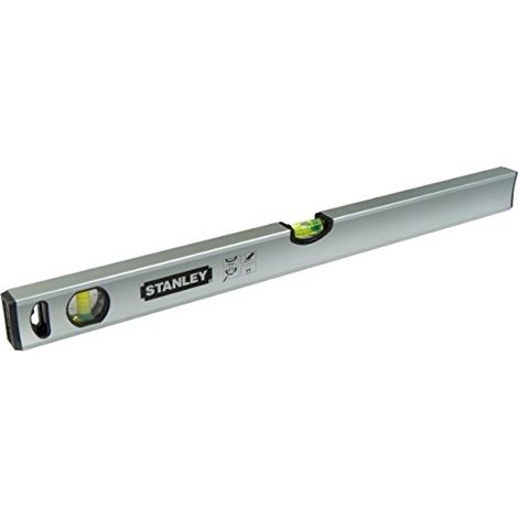 Stanley – Niveau à bulle tubulaire magnétique 120 cm – Précision horizontale +/- 0,5 mm/m – Corps en aluminium – 4 aimants pour fixation sécurisée - STHT1-43114