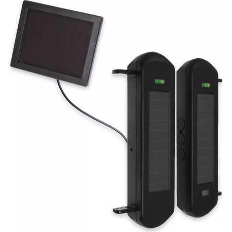 Kit barrières infrarouges 1B + Panneau solaire déporté avec support de fixation réglable (DA600+) (1/5)