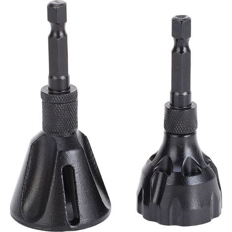 Entgratwerkzeug aus Wolframstahl, 2-teilig, 3 Schneiden, 1/4-Zoll-Sechskantschaft, zum Entgraten bis zu 20 mm x 25 mm (1/5)