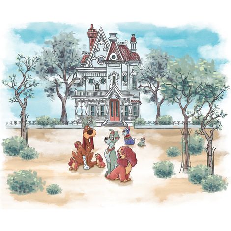 Papier peint panoramique - Disney La Belle et le Clochard Sweet Home - Taille: 300 x 250 cm (1/5)
