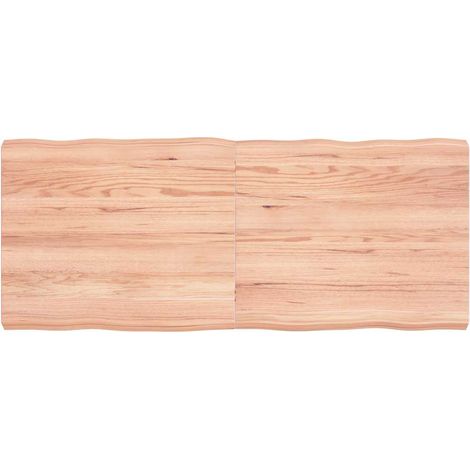 Tablero mesa madera tratada borde natural marrón 120x50x(2-6)cm vidaXL (1/5)