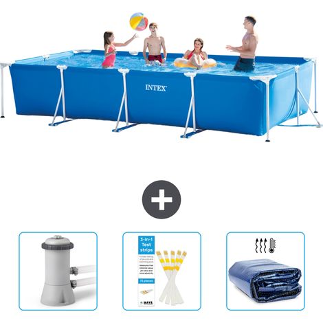 Intex Piscine Tubulaire Rectangulaire - 450x220x84 cm - 4-pièces SCB74