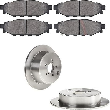 KIT FRENI POSTERIORI compatibile con SUBARU IMPREZA 2 VOLUMI/CODA SPIOVENTE (GR,GH,G3) - DISCHI + PASTIGLIE OEM: P 78 020 / 18156 /SOSTITUZIONE DIRETTA/BASSA POLVERE/SILENZIOSO (1/5)