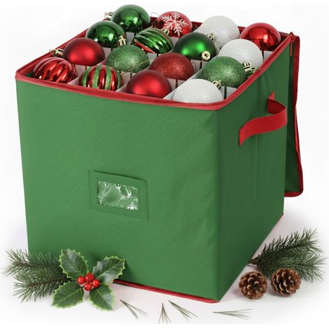 Aufbewahrungsbox fur weihnachtskugeln bietet platz fur 64 ornamente