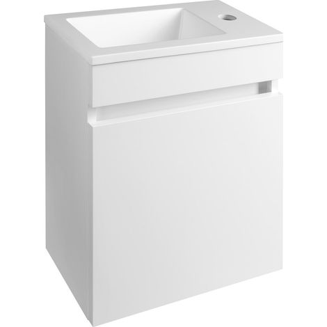 Meuble sous-vasque TORIN avec lavabo 37x50x18cm, blanc (1/3)