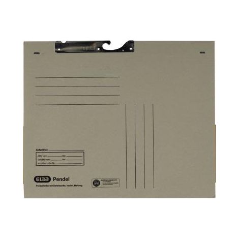 ELBA Pendelhefter 100570025 DIN A4 Dehntasche 320g Karton grau (1/4)