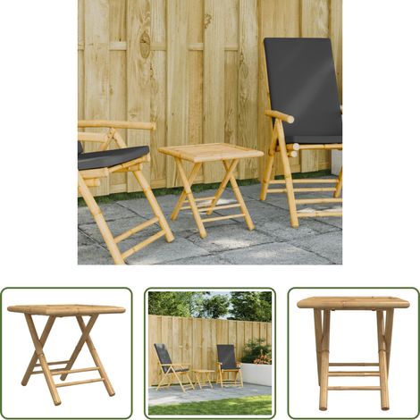 Bambus Tisch - Gartentisch Klappbar 45x45x45 cm Bambus (1/5)