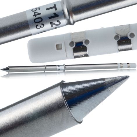 Punta Saldante con Riscaldatore Integrato T12-B – Riscaldamento Rapido, Misurazione Precisa  Compatibile con Stazioni Saldanti T12