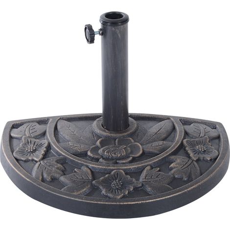 Pied de parasol demi-cercle résine imitation fonte bronze (1/5)