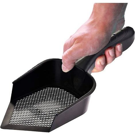 Pala de plástico para arena de gato con orificio para colgar, artículos para mascotas (1/5)