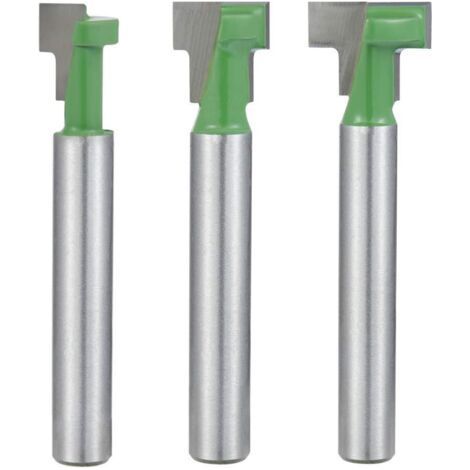 Punte per fresa con gambo da 6 mm per scanalature e binari a T, utensili professionali per il taglio del legno. (1/5)