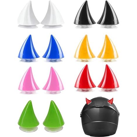 Casque en Corne De Diable, Accessoires Décoration Moto, Caoutchouc pour (1/5)