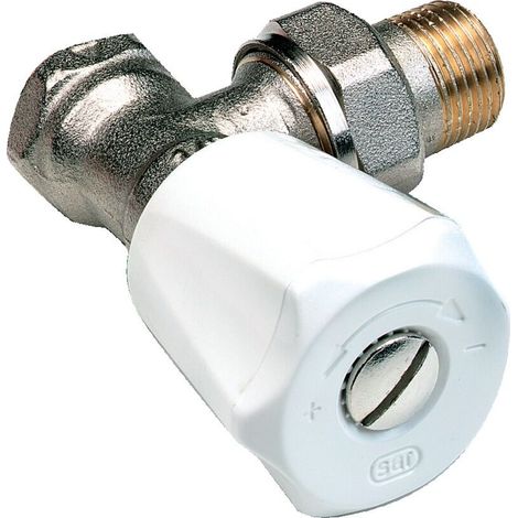 Comap – Robinet radiateur équerre nickelé 1/2'' – Corps laiton – Double étanchéité – Mécanisme manuel interchangeable – Pression 10 bar (1/10)