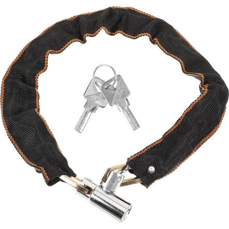 Ensemble de 3 antivols portables à chaîne, conçu pour les cyclistes et les propriétaires de vélos, couleur argent, avec mécanisme de verrouillage sans clé. (1/5)