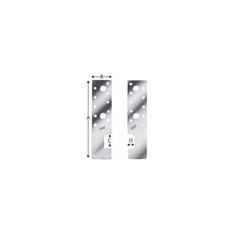 Simpson Strong TIE Ancrage bois-fer HE 135 ( 3000257472 ) Dimensions 135 x 40 x 4 mm 75 pièces
