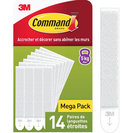 Languettes Accroches Tableaux pour Cadres Fins Command™, Blanc (1/4)