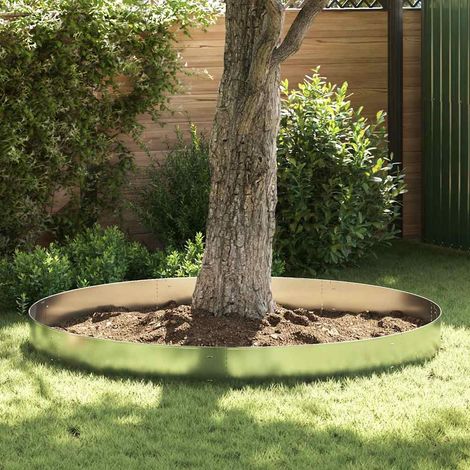 vidaXL Bordure da giardino 15 pz 100 x 20 cm Acciaio zincato Argento