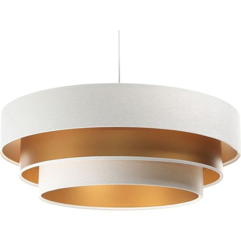 Suspension triniti - Blanc intérieur doré