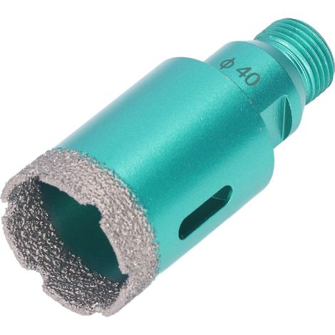 Foret diamanté/scie cloche 1/2" BSP pour verre, carrelage, béton, granit, marbre, porcelaine, 40 mm (1/5)