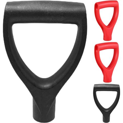 Lot de 4 Poignées de Remplacement en Plastique, Forme, pour Pelle et Outils de Jardinage, Prise Ergonomique Confortable, Remplacement Facile (1/5)