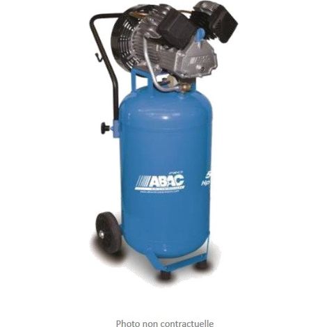 Abac – Compresseur d’air PRO 3CV 50 litres 2,2 kW 10 bars – Débit 20,1 m3/h – Bi-cylindrique mono-étagé – Raccord rapide multiprofil