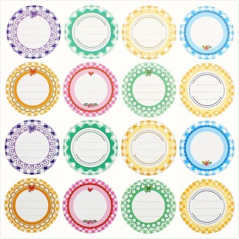 13 feuilles/208 étiquettes autocollantes - pots, confitures étiquettes autocollantes, étiquettes condimentaires pour pots de confiture, condiments. (1/5)