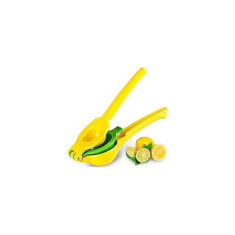 Presse-agrumes métallique 2-en-1 pour citron et lime - Presse-agrumes à main pour citron - Presse-agrumes manuel pour agrumes - Presse-agrumes à citron - Presse-agrumes manuel pour citron (1/5)
