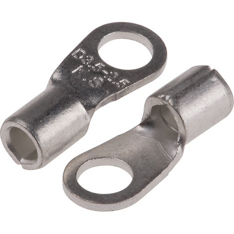 Cosses à œillet RS PRO, Non-isolé, 2.5mm², 6, 6mm