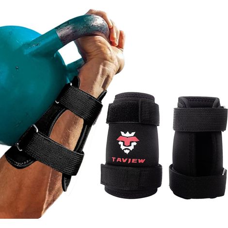 Protège-poignets Kettlebell, sangles réglables pour un ajustement confortable, protection de 7 mm – Couvre le poignet et l'avant-bras, à porter sur la peau et la chemise, légers et durables (paire) (1/5)