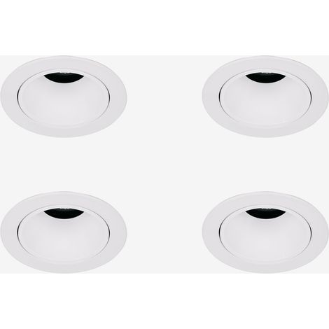 SKLUM Pack mit 4 LED-Einbau-Downlights mit runden Rahmen Ø5 cm aus Aluminium Orelva Weiss (1/5)
