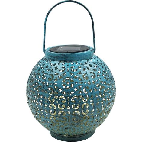 Lanterne solaire rétro à motif ajouré, décoration de jardin, éclairage LED
