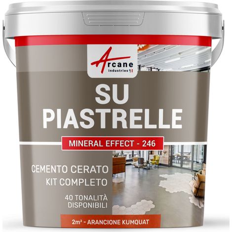 Microcemento su piastrelle - 2 m² (in 2 strati) Arancione Kumquat - ARCANE INDUSTRIES