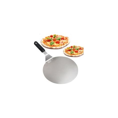 Pelle à Pizza Ronde en Inox avec Manche en Anti-dérapant Idéal Pour Les Gâteaux, Pizzas, Tartes