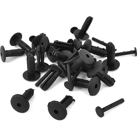 20pcs Chevilles plastique pare-chocs auto fixation clip rivet vis 6mm trou