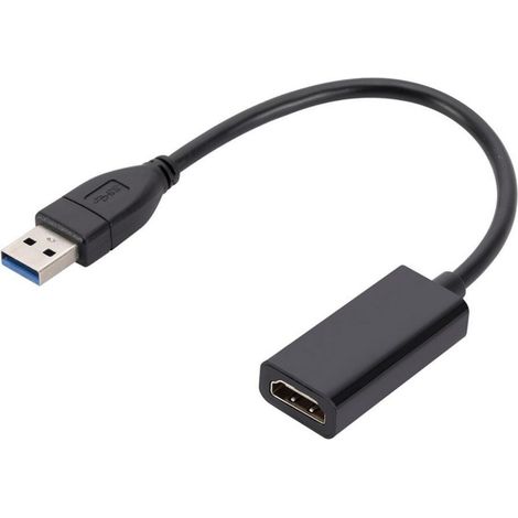 Adattatore da USB a HDMI, USB 3.0 a HDTV Cavo Convertitore Aud/Vid Nero (1/5)