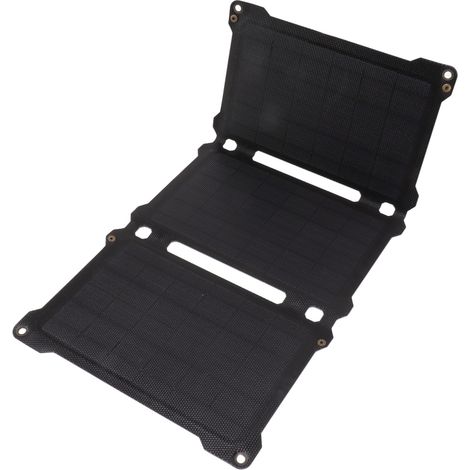 Panneau solaire pliable 18 V/5 V 30 W, monocristallin et portable, idéal pour les activités de plein air comme le camping, la randonnée et l'alpinisme (noir). (1/5)