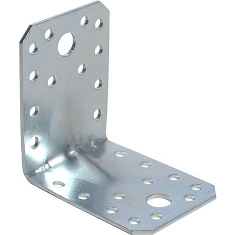 PIASTRA PER TRAVI PIEGATA 70X70MM L 55MM NERVATA ZINCATA BIANCO