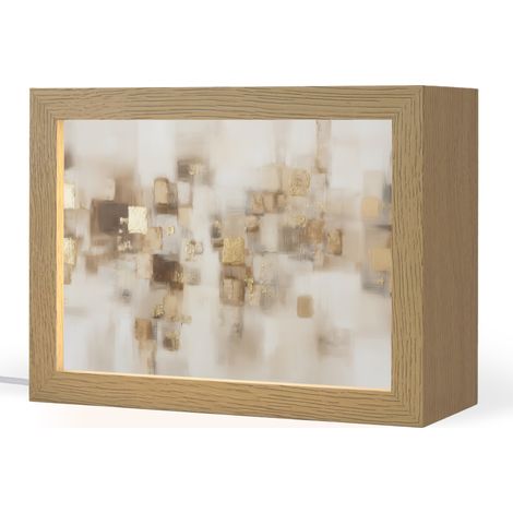 TABLE LAMP Abstract squares - Earth tones - Misty 20x15 cm