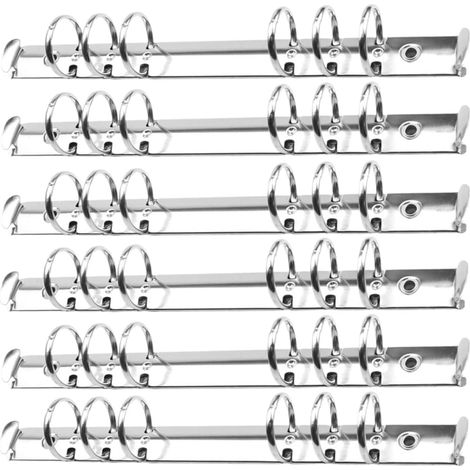 Anneaux métalliques pour classeur format A5, 6 trous, diamètre 2 (1/5)