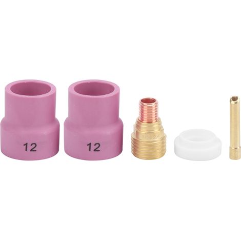 Lot de 2 Buse Céramique WP‑9/20 pour Chalumeau TIG, Lentille d’Air, Entretoise, Accessoires de Soudage Refroidis à l’Air, Compatible Torche (1/5)