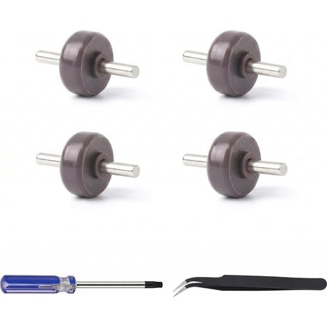Kit 4 Roulettes Aspirateur Résistant à l'Usure, Pièces Détachées Essieux et Rouleaux de Remplacement, Petites Roues de Rechange Compatibles avec Dyson V6 V7 V8 V10 V11, Tournevis Inclus (1/5)