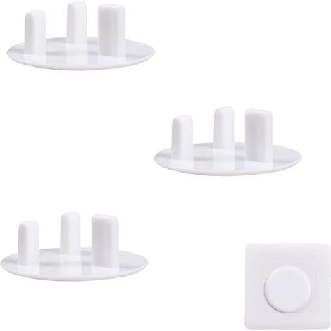 Cache-prises, lot de 3, protections de prises et de prises de sécurité enfant, pour la maison et l'école