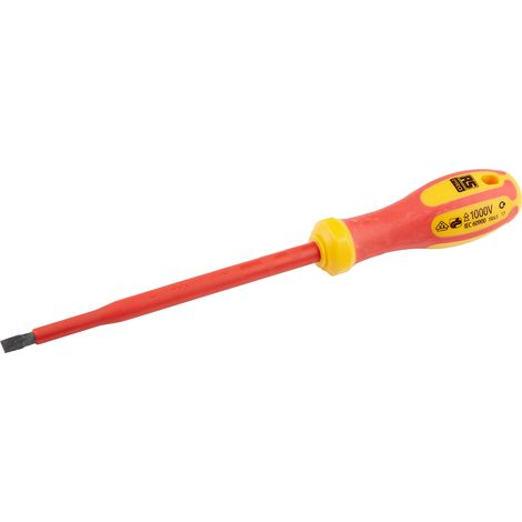Tournevis RS PRO, Pointe , pour vis Fendu 1,2 x 6,5 mm type Isolé, 150 mm ( Prix pour 1 ) (1/3)