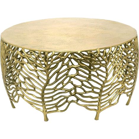 Signes Grimalt Mesa Auxiliar Muebles Mesa Auxiliar Mueble Auxiliar Dorado 61x63x31cm 34028