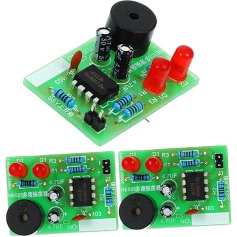 Lot de 3 kits d'entraînement à souder électronique avec clignotant LED pour débutants et passionnés Assemblage facile Projet de soudure pour formation électronique (1/5)