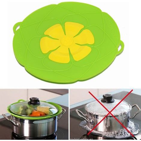 Protection anti-débordement en silicone / couvercle multiple - Vert Vert Vert (1/4)